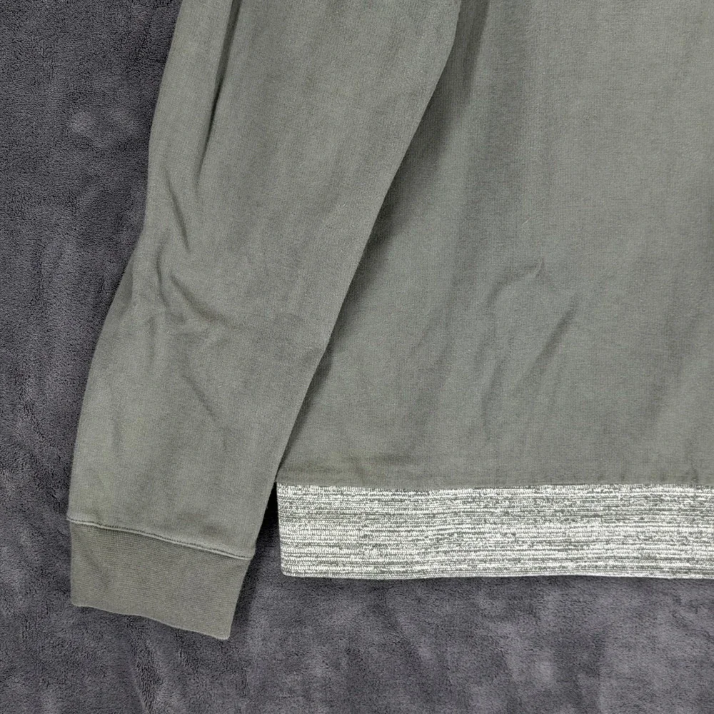 APC Rue Madame Paris Mens XXL Olive Green Sweatshirt Contrast Hem‎ RN 149947